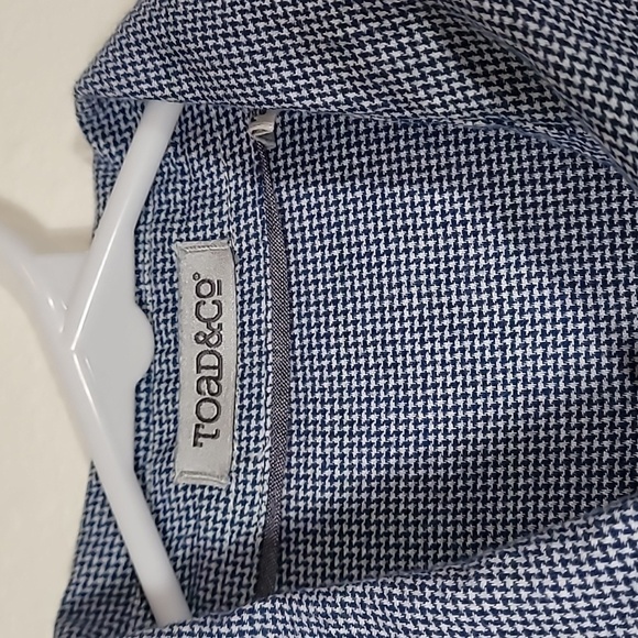 Toad & Co Mixologist Tunic Dress Size S Pockets Organic Cotton Long Sleeve Blue - Picture 4 of 11